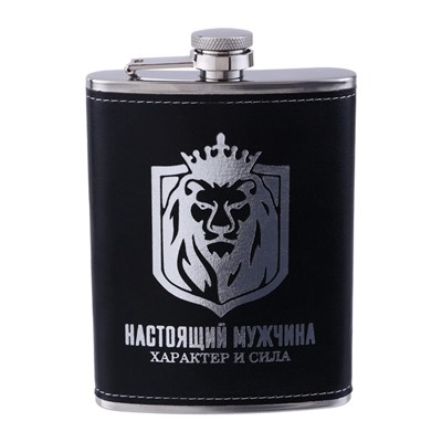 Фляжка «Настоящий мужчина», нержавеющая сталь, 240 мл, 8 oz