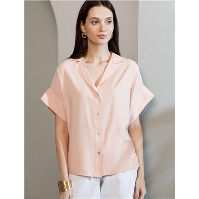 Блузка с коротким рукавом из вискозы с лиоцеллом