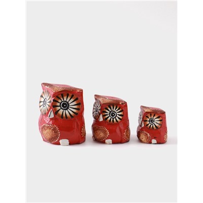 Сувенирный набор «Совы с сердечками», 6×19×8 см, дерево