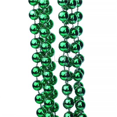 Новогоднее украшение "Бусы" зеленые, 2,7м. в пакете