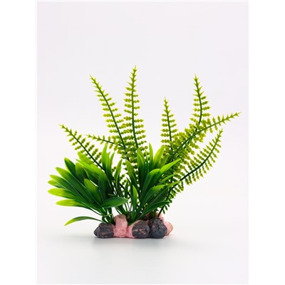 Растение искусственное аквариумное, на подставке под камень, 17×14×16 см