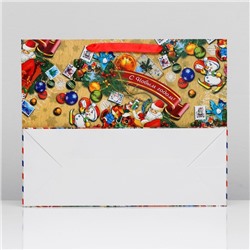 Пакет подарочный новогодний ламинированный горизонтальный «С Новым годом», 49×40×19 см