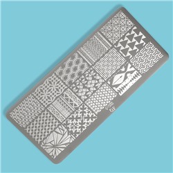 Пластина для стемпинга металлическая «Витраж», 12×6 см
