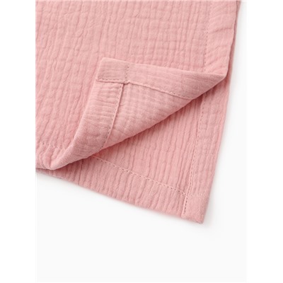 Пончо детское муслиновое LoveLife, 56×70 см, хлопок 100%, пудровое