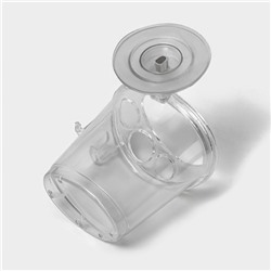 Держатель для зубных щёток и пасты самоклеящийся Доляна Elemental, 12.5×11.5×11 см, прозрачный