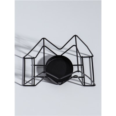 Подсвечник металлический на 4 свечи TAKE IT EASY, Home, 13.5×42 см, чёрный