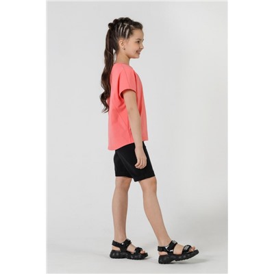 Фуфайка (футболка) для девочки ГРЕТТА-1 (Коралловый)