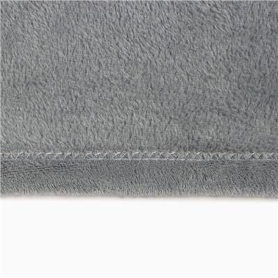 Плед «Этель», 150×200 см, корал-флис, серый