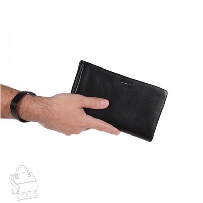 Клатч мужской кожаный 20934 black Pratero