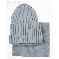 17-4-L Комплект для девочки флис (колпак+снуд) (50-54)