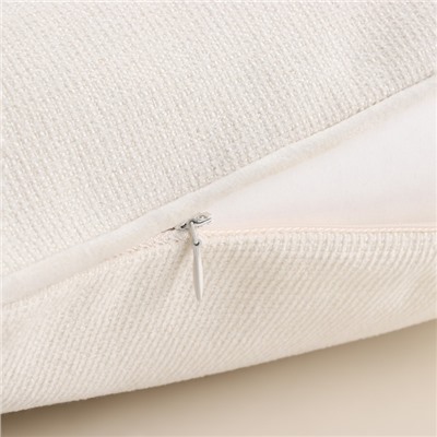 Наволочка декоративная SL Home Organic, 45×45 см, белая