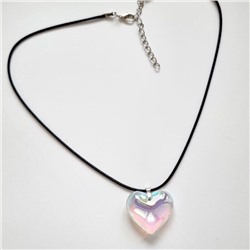 Колье на шнурке с кулоном Сердце, арт.001.250
