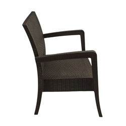 УЦЕНКА Диван RATTAN Ola Dom, 128×77×89 см, коричневый, (НЕТ ОДНОЙ ЗАГЛУШКИ)