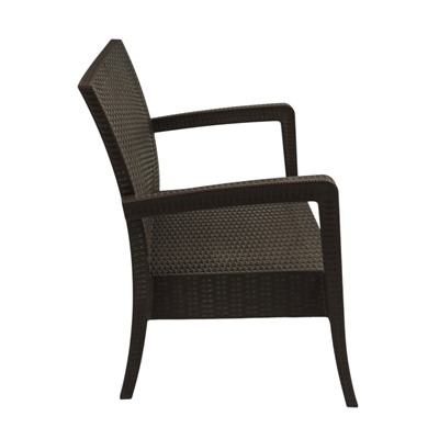 УЦЕНКА Диван RATTAN Ola Dom, 128×77×89 см, коричневый, (НЕТ ОДНОЙ ЗАГЛУШКИ)