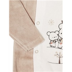 1629 Комбинезон+шапочка велюр