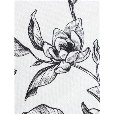 Шторы для кухни «Доляна» Plant leaves, 146×180 см - 2 шт., подхваты - 2 шт., 100% хлопок, 164 г/м²