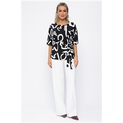 Блуза Аделаида (черная) Б13599-25М