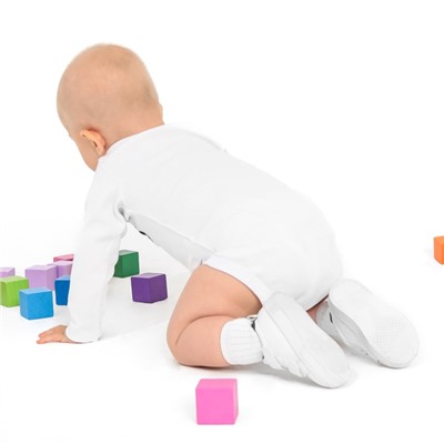 Боди детское «Крошка Я» Little Boss, рост 86-92 см, белое