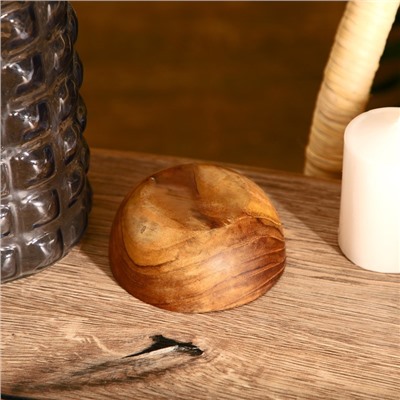 Миска, 10×10×4 см, тиковое дерево