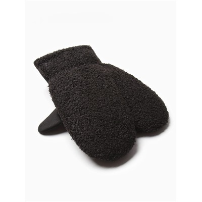 Варежки меховые женские MINAKU 25 см чёрные