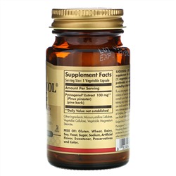 Solgar, Pycnogenol, 100 мг, 30 растительных капсул