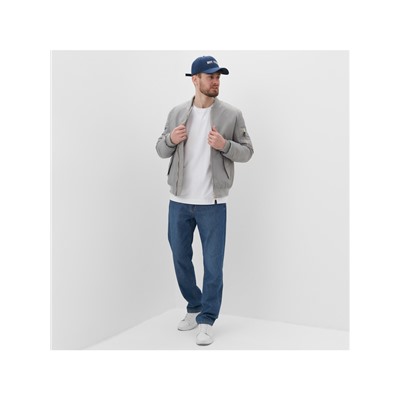 Бомбер мужской на молнии MIST, размер 46, серый