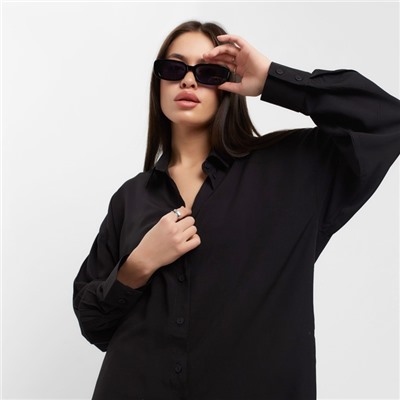 Костюм женский (рубашка, брюки) MIST, размер 42, чёрный