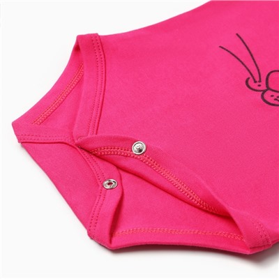 Боди детское, цвет малиновый, рост 80 (9-12 мес)