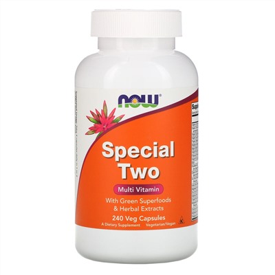 Now Foods, Special Two, мультивитамины, 240 растительных капсул