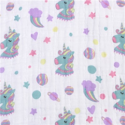 Полотенце - пончо детское муслиновое LoveLife «Единорог», хлопок 100%