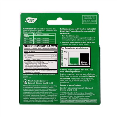 Nature's Way, Esberitox, Supercharged Echinacea, 100 Chewable Tablets