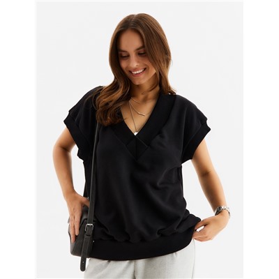 Жилет женский MINAKU: Casual Collection, чёрный, размер 42-44