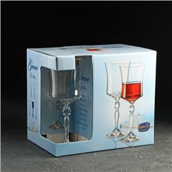 Набор бокалов для вина из хрустального стекла «Грация», 300 мл, 6 шт.