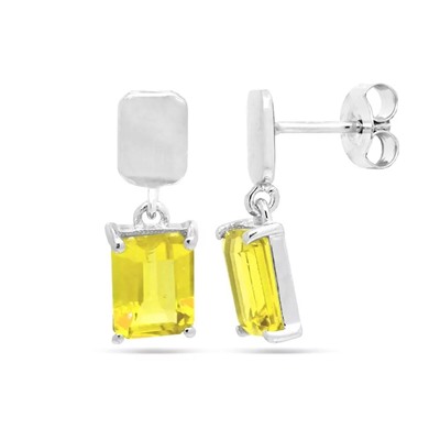 Серьги из серебра цитрин, Милена