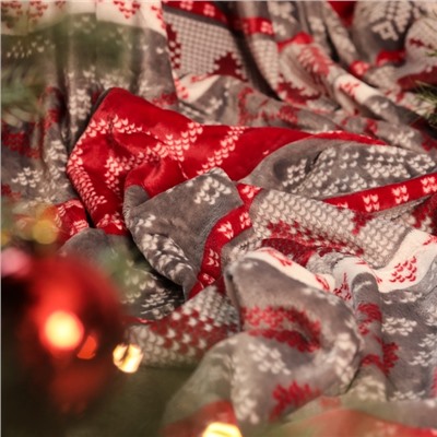 Плед «LoveLife. Новогодний узор» 150×200 см, велсофт