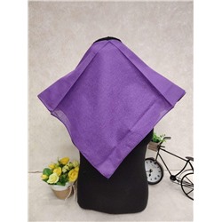 Платок косынка на голову и шею, хлопок, цвет фиолетовый