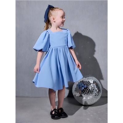 Платье нарядное для девочки MINAKU: Party Dress, голубое, рост 104-110 см