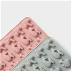 Форма для мармелада Доляна «Морские секреты», силикон, 21.5×13×1 см, 40 ячеек, цвет МИКС