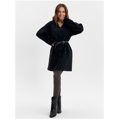 Платье оверсайз миди женское MINAKU: Modern classic, темно-синее, размер 48