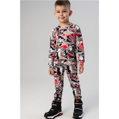 Термокомплект трикот. для мальчиков: фуфайка (футболка) с длин. рук, брюки для эпизод. использования PLAYTODAY, 1226889
