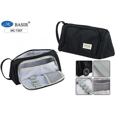 Пенал-косметичка универсальный 200х100х90 мм МС-7207 тканевый Basir