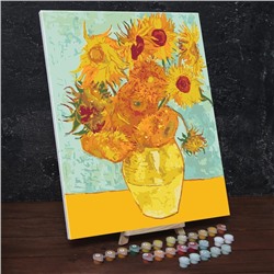 Картина по номерам на холсте с подрамником «Подсолнухи» Винсент ван Гог, 40×50 см