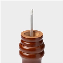 Мельница для специй Доляна «Дуновение леса», 26.5×5 см, керамический механизм, коричневая