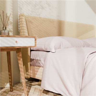 Постельное бельё 1.5-спальное «Этель» Silver cloud, мако-сатин