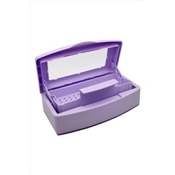 Nail Art Бокс для стерилизации и дезинфекции инструментов с прозрачной крышкой, сиреневый KRISTALLER, 1110052