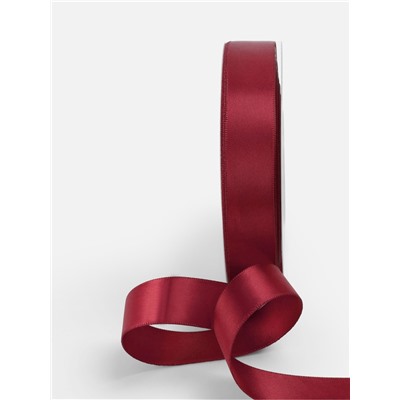 Лента атласная TEIRA, двухсторонняя, 20 мм, 25±1 м, бордовая №0789