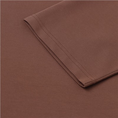 Футболка женская оверсайз с нашивкой MINAKU: One Most Brand, коричневая, размер 46