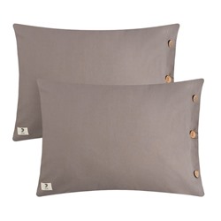Комплект наволочек «Этель», 50×70 см, 2 шт., серый, жатый хлопок
