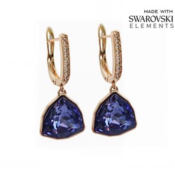 Серьги с кристаллами Swarovski