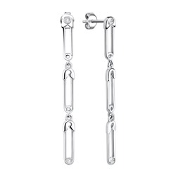 Серьги из серебра куб.циркон., Л-11929